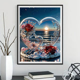 Heart Rose 5d Diy Diamond Painting Kits UK Handwork Hobby FL4707