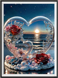 Heart Rose 5d Diy Diamond Painting Kits UK Handwork Hobby FL4707
