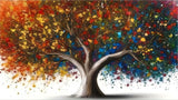 Tree 5d Diy Diamond Painting Kits UK Handwork Hobby FL9871