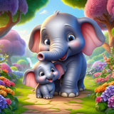 Elephant 5d Diy Diamond Painting Kits UK Handwork Hobby FL8161