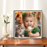 Little Girl 5d Diy Diamond Painting Kits UK Handwork Hobby FL7004