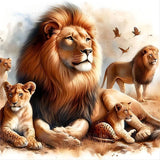Lion 5d Diy Diamond Painting Kits UK Handwork Hobby FL8211