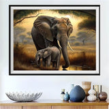 Elephant 5d Diy Diamond Painting Kits UK Handwork Hobby MJ1390