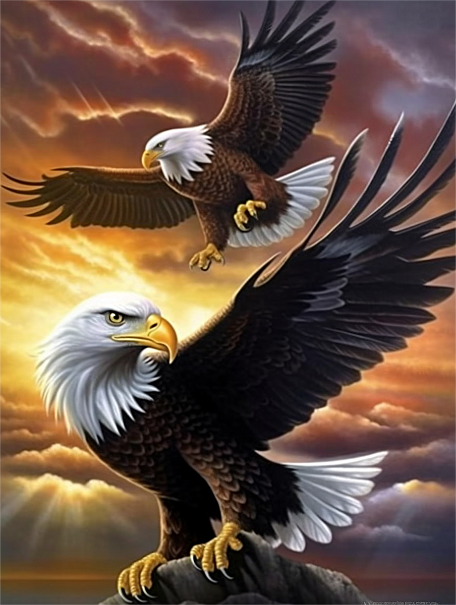Eagle 5d Diy Diamond Painting Kits UK Handwork Hobby MJ2295