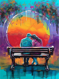 Lover 5d Diy Diamond Painting Kits UK Handwork Hobby MJ2963