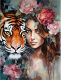Animal and Human 5d Diy Diamond Painting Kits UK Handwork Hobby MJ3212