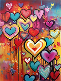 Heart 5d Diy Diamond Painting Kits UK Handwork Hobby MJ8041