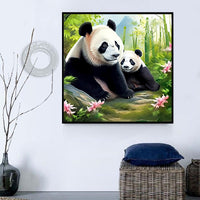 Panda 5d Diy Diamond Painting Kits UK Handwork Hobby MJ8060