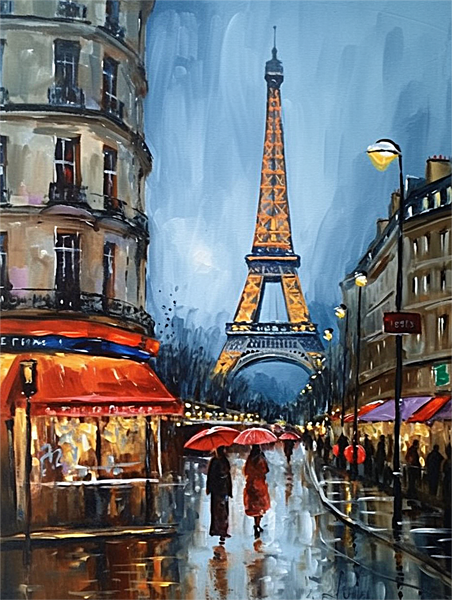 Eiffel Tower 5d Diy Diamond Painting Kits UK Handwork Hobby MJ8355