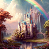 Castle 5d Diy Diamond Painting Kits UK Handwork Hobby MJ8365