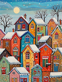 Town 5d Diy Diamond Painting Kits UK Handwork Hobby MJ8628