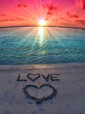 Heart Beach 5d Diy Diamond Painting Kits UK Handwork Hobby NA0986