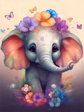 Elephant 5d Diy Diamond Painting Kits UK Handwork Hobby FL8132