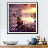 Landscape Deer 5d Diy Diamond Painting Kits UK Handwork Hobby FL4222