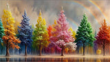 Tree 5d Diy Diamond Painting Kits UK Handwork Hobby FL4810