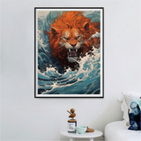 Lion 5d Diy Diamond Painting Kits UK Handwork Hobby FL8223