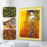 Half Drill Golden Woman Diamond Painting Kits HD90004