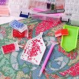 64 Grids 5D Diamond Painting Box Storage Containers Diamond With 200pcs Label Stickers DT9001