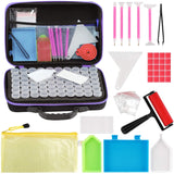 Portable Diamond Painting Bead Storage Containers 60 Slots Diamond Storage Box With 54 Tools DT9002