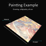 Portable Tracing LED Copy Board Light Box Ultra-Thin Adjustable USB Power For Drawing DT9004