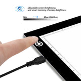 Portable Tracing LED Copy Board Light Box Ultra-Thin Adjustable USB Power For Drawing DT9004