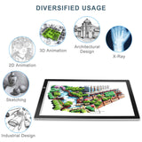 Portable Tracing LED Copy Board Light Box Ultra-Thin Adjustable USB Power For Drawing DT9004