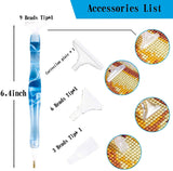 Handmade Resin Diamond Painting Pen With Glue Clay Various Tips DT9010
