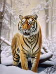 Tiger 5d Diy Diamond Painting Kits UK Handwork Hobby MJ1239
