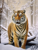 Tiger 5d Diy Diamond Painting Kits UK Handwork Hobby MJ1239