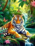 Tiger 5d Diy Diamond Painting Kits UK Handwork Hobby MJ1241
