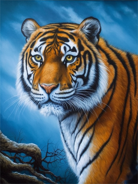 Tiger 5d Diy Diamond Painting Kits UK Handwork Hobby MJ1242