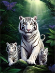 Tiger 5d Diy Diamond Painting Kits UK Handwork Hobby MJ1269