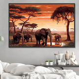 Elephant 5d Diy Diamond Painting Kits UK Handwork Hobby MJ1382