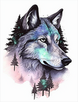 Wolf 5d Diy Diamond Painting Kits UK Handwork Hobby MJ1454