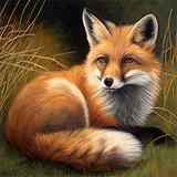 Fox 5d Diy Diamond Painting Kits UK Handwork Hobby MJ1777