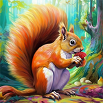 Squirrel 5d Diy Diamond Painting Kits UK Handwork Hobby MJ1856