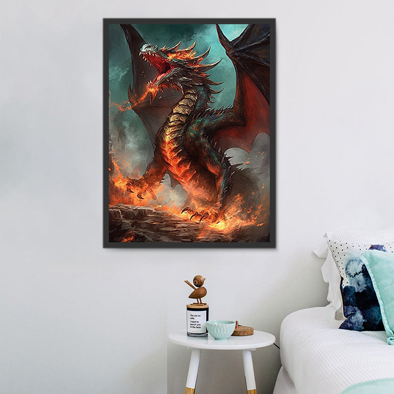RICUVED 4-pack drakendiamantschildersets, 5D Dragon Diamond Painting RICUVED 4-pack drakendiamantschildersets, 5D Dragon Diamond Painting