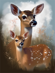 Deer 5d Diy Diamond Painting Kits UK Handwork Hobby MJ9297