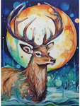 Deer 5d Diy Diamond Painting Kits UK Handwork Hobby MJ9316