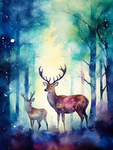 Deer 5d Diy Diamond Painting Kits UK Handwork Hobby MJ9334