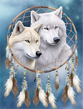 Dream Catcher Wolf 5d Diy Diamond Painting Kits UK Handwork Hobby MJ9560