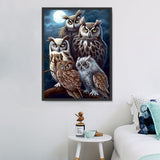 Owl 5d Diy Diamond Painting Kits UK Handwork Hobby MJ9762