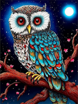 Owl 5d Diy Diamond Painting Kits UK Handwork Hobby MJ9768