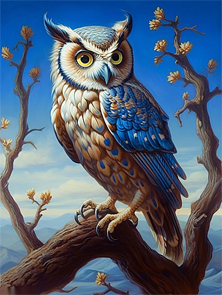 Owl 5d Diy Diamond Painting Kits UK Handwork Hobby MJ9776