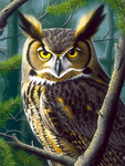 Owl 5d Diy Diamond Painting Kits UK Handwork Hobby MJ9796