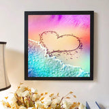 Beach Heart 5d Diy Diamond Painting Kits UK Handwork Hobby VM1021