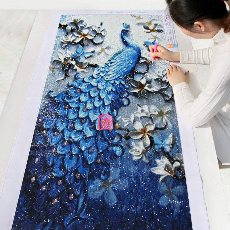 DIY Diamond painting kits for kids,Beautiful white lotus flowers Diamond  Art Kits for kids Beginners 5D DIY Full drilling Diamond Dots Painting Arts  Craft for Home Party poster Wall Art Decor 30*40cm