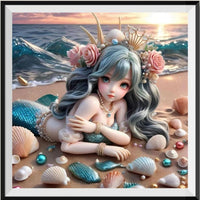 Mermaid 5d Diy Diamond Painting Kits UK Handwork Hobby FL4256