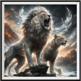 Lion 5d Diy Diamond Painting Kits UK Handwork Hobby FL8196