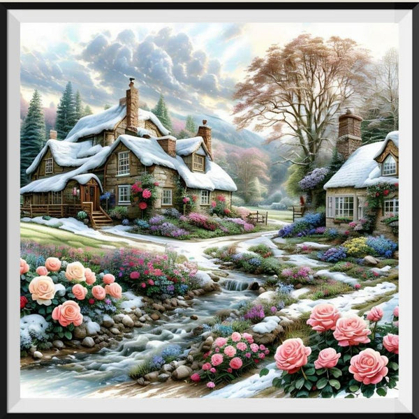 Village 5d Diy Diamond Painting Kits UK Handwork Hobby FL3412